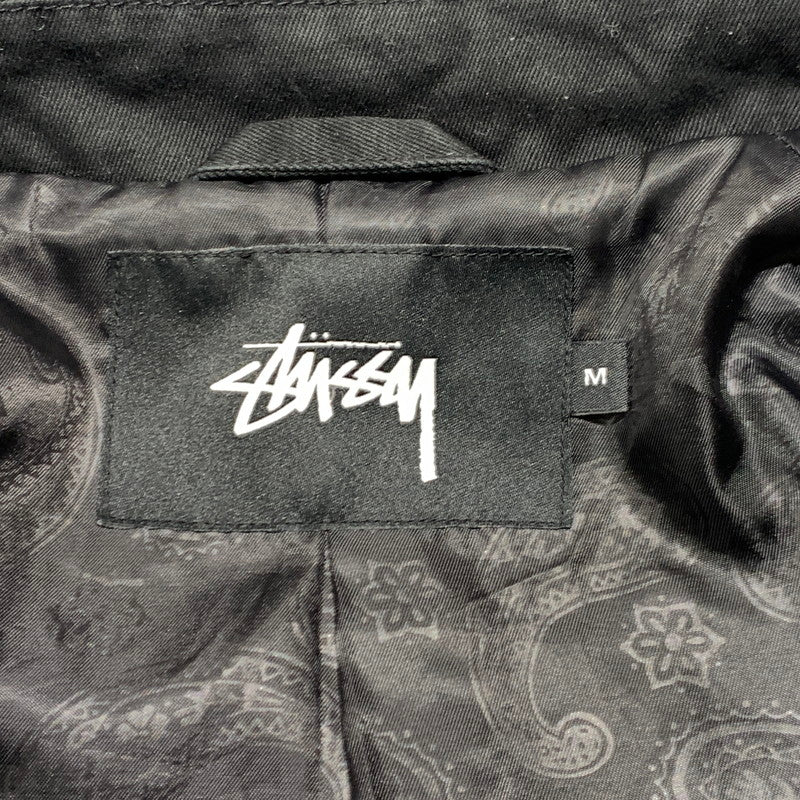 【中古品】【メンズ】 STUSSY ステューシー BALMACAAN COAT ステンカラーコート アウター ジャケット 142-260927-ko-10-teih サイズ：M カラー：ブラック 万代Net店