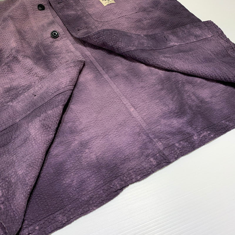 【中古品】【メンズ】 STUSSY ステューシー ODYED SEERSUCKER CHORE JACKET オーダイド シアサッカー チョア ジャケット ライトアウター 142-260927-ko-06-teih サイズ：L カラー：パープル 万代Net店