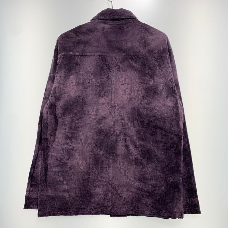 【中古品】【メンズ】 STUSSY ステューシー ODYED SEERSUCKER CHORE JACKET オーダイド シアサッカー チョア ジャケット ライトアウター 142-260927-ko-06-teih サイズ：L カラー：パープル 万代Net店