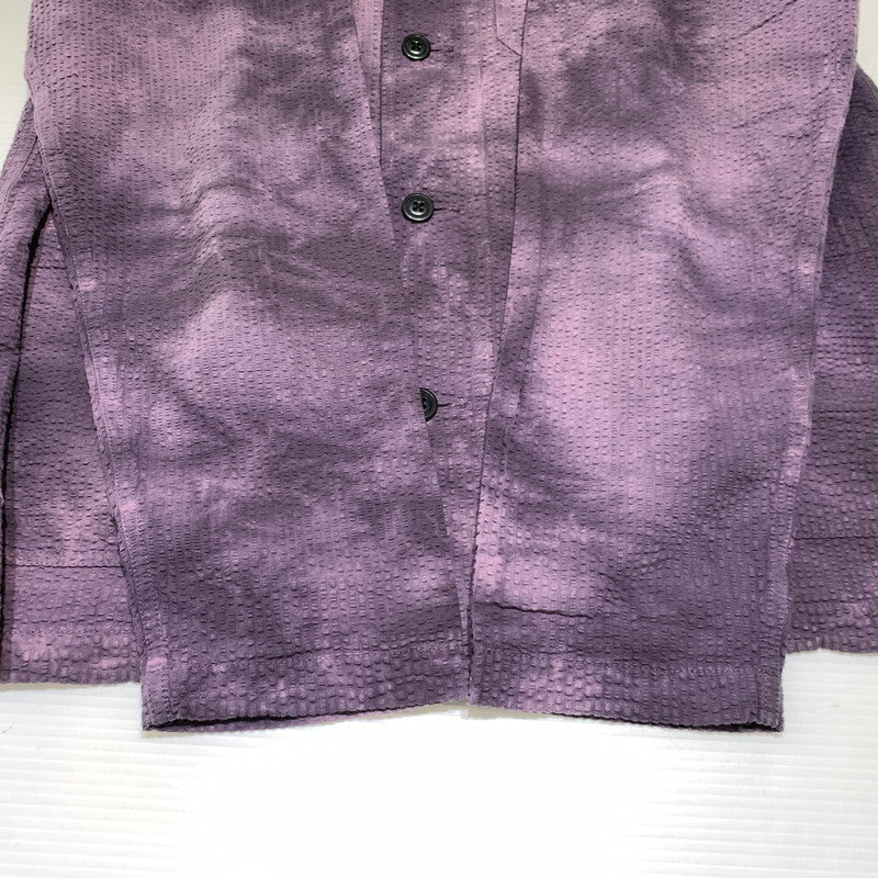 【中古品】【メンズ】 STUSSY ステューシー ODYED SEERSUCKER CHORE JACKET オーダイド シアサッカー チョア ジャケット ライトアウター 142-260927-ko-06-teih サイズ：L カラー：パープル 万代Net店