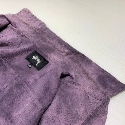 【中古品】【メンズ】 STUSSY ステューシー ODYED SEERSUCKER CHORE JACKET オーダイド シアサッカー チョア ジャケット ライトアウター 142-260927-ko-06-teih サイズ：L カラー：パープル 万代Net店