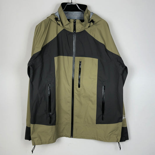 【中古品】【メンズ】 STUSSY ステューシー 115550 TAPED SEAM RAIN SHELL JACKET テープド シーム レイン シェル ジャケット アウター 142-260925-sa-05-teih サイズ：L カラー：カーキ 万代Net店