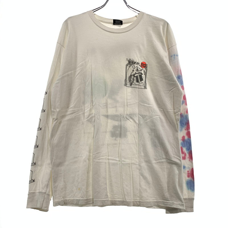 【現状渡し品】【メンズ】 STUSSY ステューシー HARVEST RAIN TD L/S TEE ハーヴェストレイン タイダイ ロングスリーブ Tシャツ 長袖 トップス 142-260927-ko-03-teih サイズ：L カラー：ホワイト 万代Net店