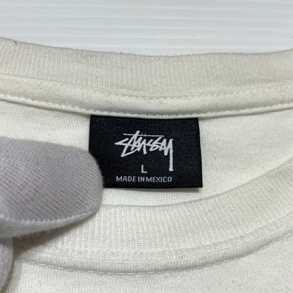 【現状渡し品】【メンズ】 STUSSY ステューシー HARVEST RAIN TD L/S TEE ハーヴェストレイン タイダイ ロングスリーブ Tシャツ 長袖 トップス 142-260927-ko-03-teih サイズ：L カラー：ホワイト 万代Net店