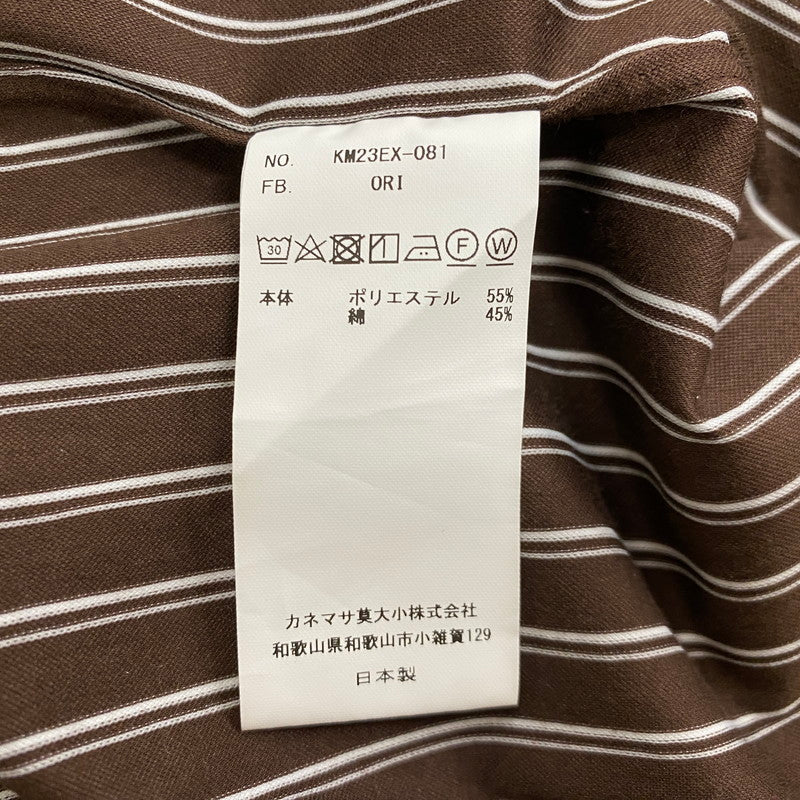【中古品】【メンズ】 KANEMASA PHIL. カネマサフィル × ＋81 プラスエイティワン 別注コラボ STRIPE ROYAL OX DRESS KNIT SHIRT 別注ストライプ ロイヤル オックス ドレスニット シャツ トップス 140-260928-ss-04-teih サイズ：L カラー：ストライプ 万代Net店