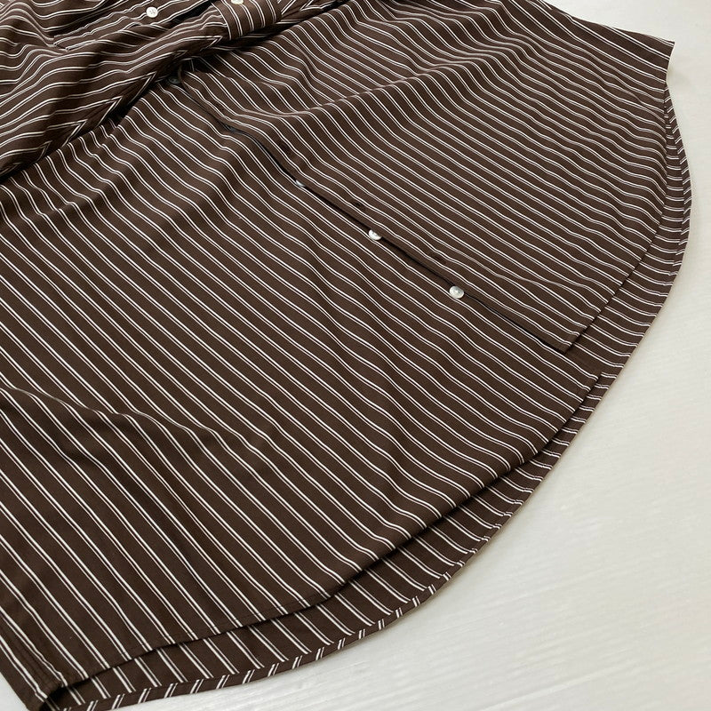 【中古品】【メンズ】 KANEMASA PHIL. カネマサフィル × ＋81 プラスエイティワン 別注コラボ STRIPE ROYAL OX DRESS KNIT SHIRT 別注ストライプ ロイヤル オックス ドレスニット シャツ トップス 140-260928-ss-04-teih サイズ：L カラー：ストライプ 万代Net店