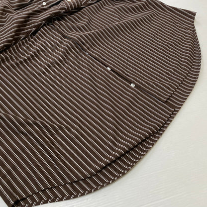 【中古品】【メンズ】 KANEMASA PHIL. カネマサフィル × ＋81 プラスエイティワン 別注コラボ STRIPE ROYAL OX DRESS KNIT SHIRT 別注ストライプ ロイヤル オックス ドレスニット シャツ トップス 140-260928-ss-04-teih サイズ：L カラー：ストライプ 万代Net店
