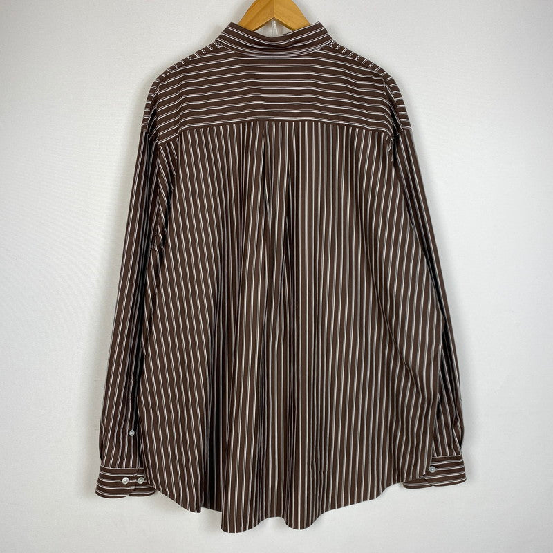 【中古品】【メンズ】 KANEMASA PHIL. カネマサフィル × ＋81 プラスエイティワン 別注コラボ STRIPE ROYAL OX DRESS KNIT SHIRT 別注ストライプ ロイヤル オックス ドレスニット シャツ トップス 140-260928-ss-04-teih サイズ：L カラー：ストライプ 万代Net店