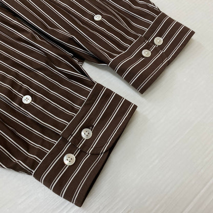 【中古品】【メンズ】 KANEMASA PHIL. カネマサフィル × ＋81 プラスエイティワン 別注コラボ STRIPE ROYAL OX DRESS KNIT SHIRT 別注ストライプ ロイヤル オックス ドレスニット シャツ トップス 140-260928-ss-04-teih サイズ：L カラー：ストライプ 万代Net店