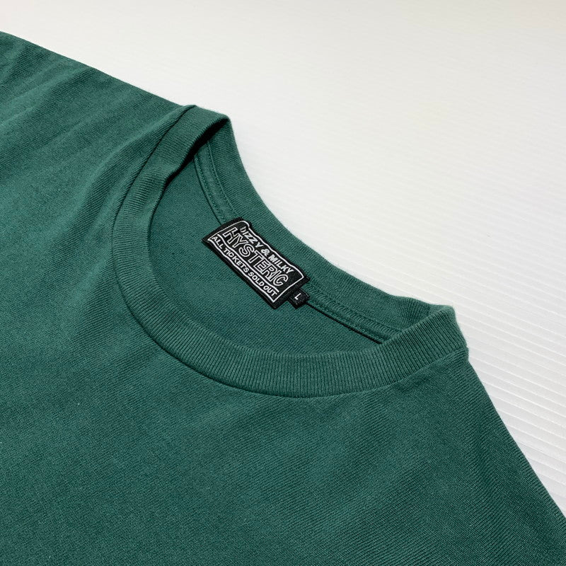 【中古品】【メンズ】 HYSTERIC GLAMOUR ヒステリックグラマー EVERY DAY HOLIDAY T-SHIRT 02261CT10 エブリデイ ホリデイ Tシャツ 半袖 トップス 140-260927-ko-04-teih サイズ：L カラー：グリーン 万代Net店