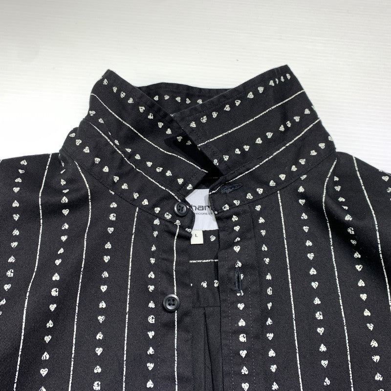 【中古品】【メンズ】 Carhartt WIP カーハートワークインプログレス S/S DREWE SHIRT I034537 ショートスリーブ ドリュー シャツ 半袖 トップス ボタンダウン 145-260927-ko-05-teih サイズ：L カラー：ブラックストライプ 万代Net店
