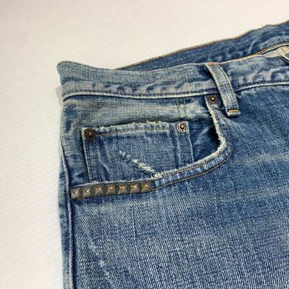 【中古品】【メンズ】 HYSTERIC GLAMOUR ヒステリックグラマー STRAIGHT DENIM PANTS 02253AP64 ストレート デニムパンツ ボトムス ジーンズ 151-260927-ko-29-teih サイズ：34 カラー：インディゴ 万代Net店