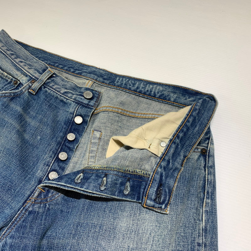 【中古品】【メンズ】 HYSTERIC GLAMOUR ヒステリックグラマー STRAIGHT DENIM PANTS 02253AP64 ストレート デニムパンツ ボトムス ジーンズ 151-260927-ko-29-teih サイズ：34 カラー：インディゴ 万代Net店
