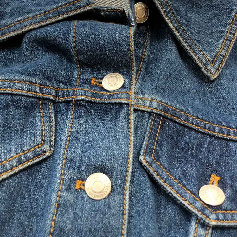 【中古品】【メンズ】 ALEXANDER MCQUEEN アレキサンダーマックイーン DENIM PEPLUM JACKET デニム ペプラム ジャケット アウター 168-260925-sa-08-teih サイズ：38 カラー：インディゴ 万代Net店