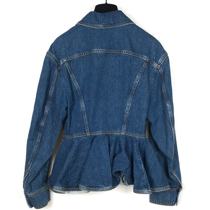【中古品】【メンズ】 ALEXANDER MCQUEEN アレキサンダーマックイーン DENIM PEPLUM JACKET デニム ペプラム ジャケット アウター 168-260925-sa-08-teih サイズ：38 カラー：インディゴ 万代Net店