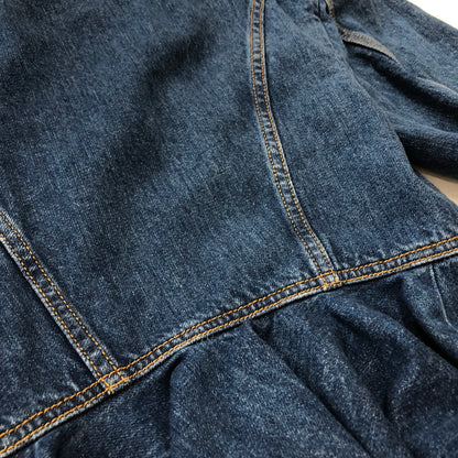 【中古品】【メンズ】 ALEXANDER MCQUEEN アレキサンダーマックイーン DENIM PEPLUM JACKET デニム ペプラム ジャケット アウター 168-260925-sa-08-teih サイズ：38 カラー：インディゴ 万代Net店
