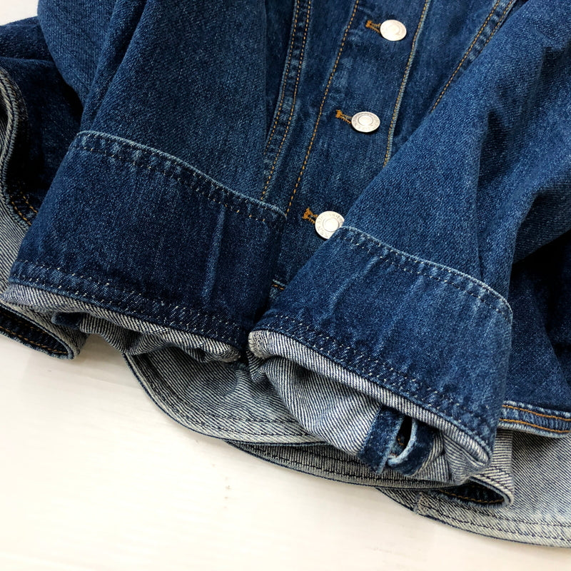 【中古品】【メンズ】 ALEXANDER MCQUEEN アレキサンダーマックイーン DENIM PEPLUM JACKET デニム ペプラム ジャケット アウター 168-260925-sa-08-teih サイズ：38 カラー：インディゴ 万代Net店