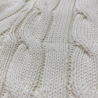 【中古品】【レディース】 LOEWE ロエベ ANAGRAM COTTON CABLE V-NECK SWEATER S359Y14KFG アナグラム コットンケーブルVネック セーター トップス ニット 168-260928-ss-03-teih サイズ：XS カラー：ホワイト 万代Net店