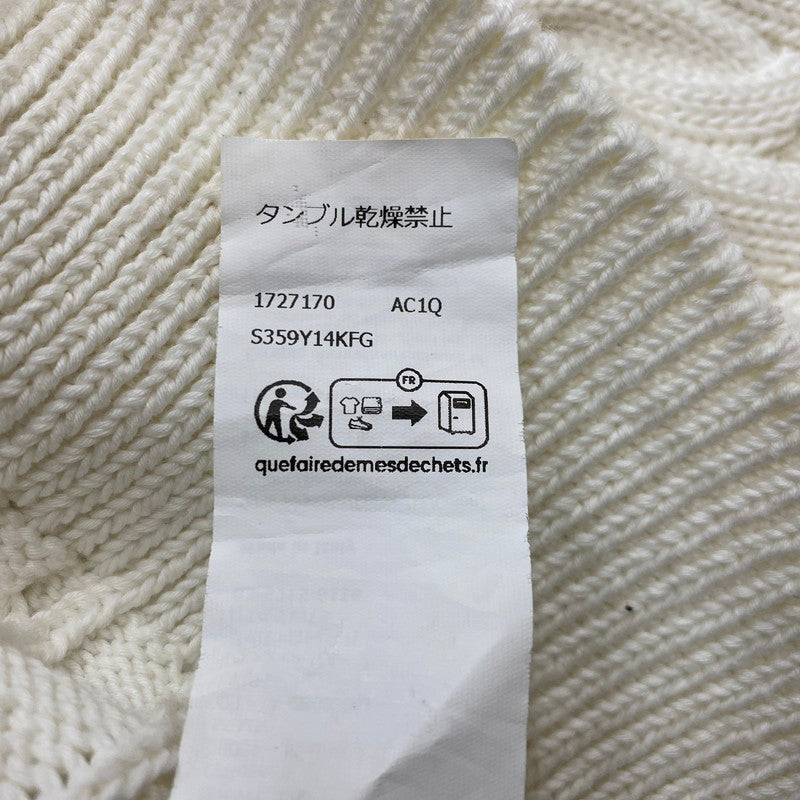 【中古品】【レディース】 LOEWE ロエベ ANAGRAM COTTON CABLE V-NECK SWEATER S359Y14KFG アナグラム コットンケーブルVネック セーター トップス ニット 168-260928-ss-03-teih サイズ：XS カラー：ホワイト 万代Net店