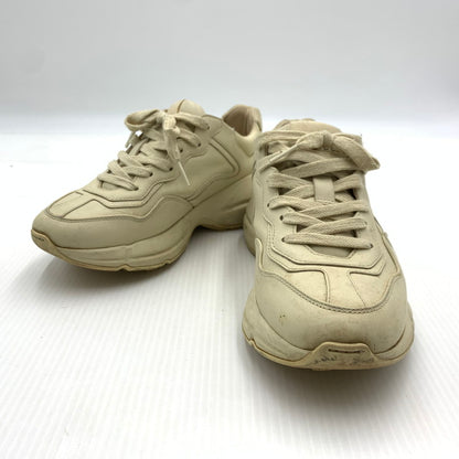 【現状渡し品】【レディース】 GUCCI グッチ RYHTON LOGO SNEAKERS 528892 ライトン ロゴ スニーカー 靴 ウィメンズ 162-260929-ko-21-teih サイズ：36.5 カラー：ベージュ系 万代Net店
