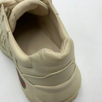 【現状渡し品】【レディース】 GUCCI グッチ RYHTON LOGO SNEAKERS 528892 ライトン ロゴ スニーカー 靴 ウィメンズ 162-260929-ko-21-teih サイズ：36.5 カラー：ベージュ系 万代Net店