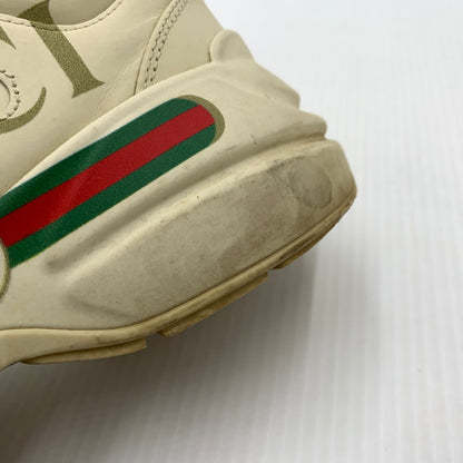 【現状渡し品】【レディース】 GUCCI グッチ RYHTON LOGO SNEAKERS 528892 ライトン ロゴ スニーカー 靴 ウィメンズ 162-260929-ko-21-teih サイズ：36.5 カラー：ベージュ系 万代Net店