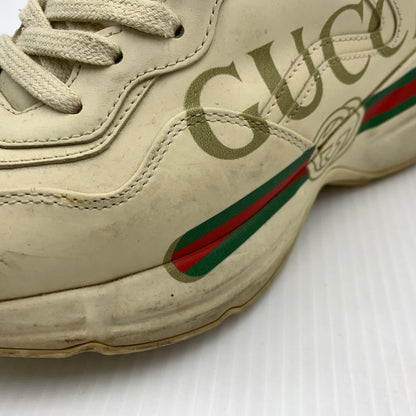 【現状渡し品】【レディース】 GUCCI グッチ RYHTON LOGO SNEAKERS 528892 ライトン ロゴ スニーカー 靴 ウィメンズ 162-260929-ko-21-teih サイズ：36.5 カラー：ベージュ系 万代Net店