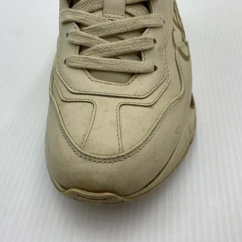 【現状渡し品】【レディース】 GUCCI グッチ RYHTON LOGO SNEAKERS 528892 ライトン ロゴ スニーカー 靴 ウィメンズ 162-260929-ko-21-teih サイズ：36.5 カラー：ベージュ系 万代Net店