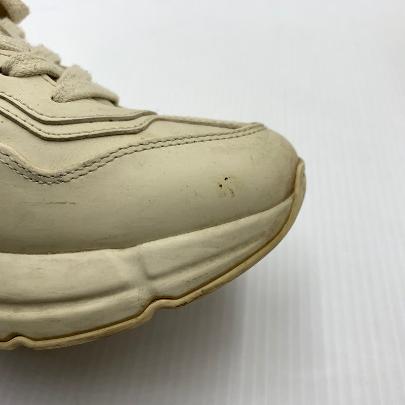 【現状渡し品】【レディース】 GUCCI グッチ RYHTON LOGO SNEAKERS 528892 ライトン ロゴ スニーカー 靴 ウィメンズ 162-260929-ko-21-teih サイズ：36.5 カラー：ベージュ系 万代Net店