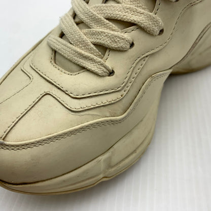 【現状渡し品】【レディース】 GUCCI グッチ RYHTON LOGO SNEAKERS 528892 ライトン ロゴ スニーカー 靴 ウィメンズ 162-260929-ko-21-teih サイズ：36.5 カラー：ベージュ系 万代Net店