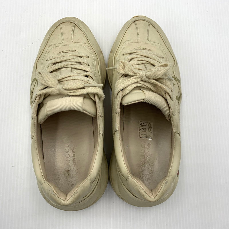 【現状渡し品】【レディース】 GUCCI グッチ RYHTON LOGO SNEAKERS 528892 ライトン ロゴ スニーカー 靴 ウィメンズ 162-260929-ko-21-teih サイズ：36.5 カラー：ベージュ系 万代Net店