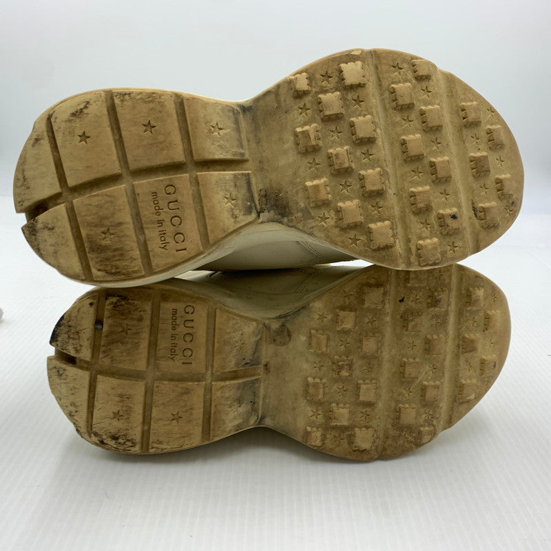 【現状渡し品】【レディース】 GUCCI グッチ RYHTON LOGO SNEAKERS 528892 ライトン ロゴ スニーカー 靴 ウィメンズ 162-260929-ko-21-teih サイズ：36.5 カラー：ベージュ系 万代Net店