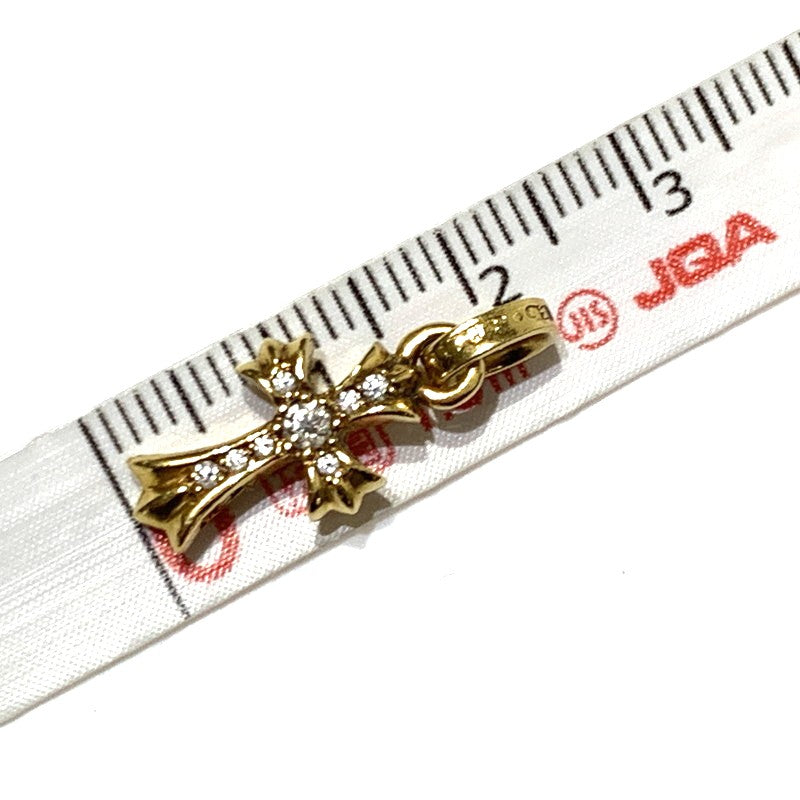 【中古品】【メンズ】 CHROME HEARTS クロムハーツ 22K CRS BBYFAT P DIA クロス ベビーファット チャーム パヴェダイヤモンド アクセサリー ペンダントトップ 190-261027-ko-07-teih カラー：ゴールド 万代Net店