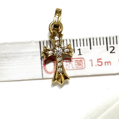 【中古品】【メンズ】 CHROME HEARTS クロムハーツ 22K CRS BBYFAT P DIA クロス ベビーファット チャーム パヴェダイヤモンド アクセサリー ペンダントトップ 190-261027-ko-07-teih カラー：ゴールド 万代Net店