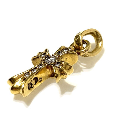 【中古品】【メンズ】 CHROME HEARTS クロムハーツ 22K CRS BBYFAT P DIA クロス ベビーファット チャーム パヴェダイヤモンド アクセサリー ペンダントトップ 190-261027-ko-07-teih カラー：ゴールド 万代Net店