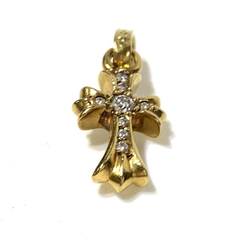 【中古品】【メンズ】 CHROME HEARTS クロムハーツ 22K CRS BBYFAT P DIA クロス ベビーファット チャーム パヴェダイヤモンド アクセサリー ペンダントトップ 190-261027-ko-07-teih カラー：ゴールド 万代Net店
