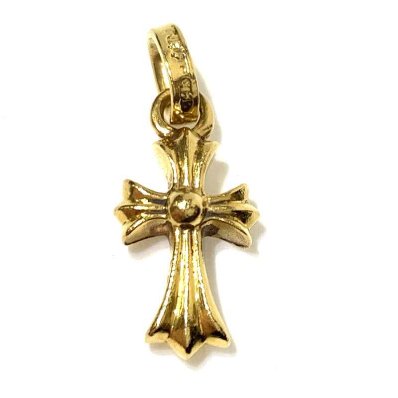 【中古品】【メンズ】 CHROME HEARTS クロムハーツ 22K CRS BBYFAT P DIA クロス ベビーファット チャーム パヴェダイヤモンド アクセサリー ペンダントトップ 190-261027-ko-07-teih カラー：ゴールド 万代Net店