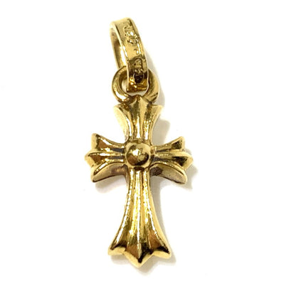 【中古品】【メンズ】 CHROME HEARTS クロムハーツ 22K CRS BBYFAT P DIA クロス ベビーファット チャーム パヴェダイヤモンド アクセサリー ペンダントトップ 190-261027-ko-07-teih カラー：ゴールド 万代Net店