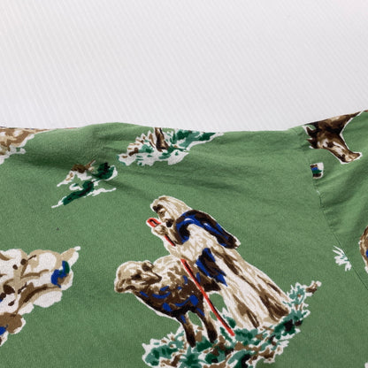 【中古品】【メンズ】 SAINT MICHAEL セント マイケル 21SS PJ HORSE SHIRT SM-S21-0000-003 2021年春夏 パジャマ ホース シャツ 長袖 トップス 142-260929-sa-12-teih サイズ：M カラー：グリーン 万代Net店