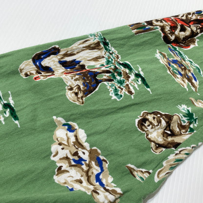 【中古品】【メンズ】 SAINT MICHAEL セント マイケル 21SS PJ HORSE SHIRT SM-S21-0000-003 2021年春夏 パジャマ ホース シャツ 長袖 トップス 142-260929-sa-12-teih サイズ：M カラー：グリーン 万代Net店