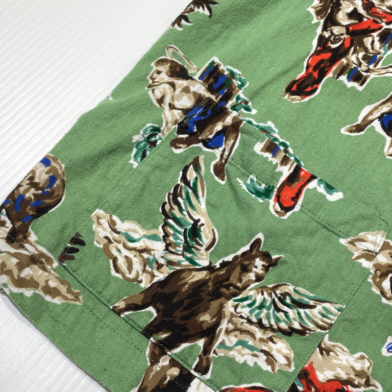 【中古品】【メンズ】 SAINT MICHAEL セント マイケル 21SS PJ HORSE SHIRT SM-S21-0000-003 2021年春夏 パジャマ ホース シャツ 長袖 トップス 142-260929-sa-12-teih サイズ：M カラー：グリーン 万代Net店