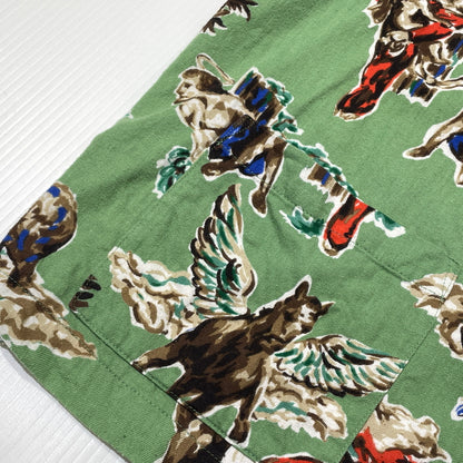 【中古品】【メンズ】 SAINT MICHAEL セント マイケル 21SS PJ HORSE SHIRT SM-S21-0000-003 2021年春夏 パジャマ ホース シャツ 長袖 トップス 142-260929-sa-12-teih サイズ：M カラー：グリーン 万代Net店
