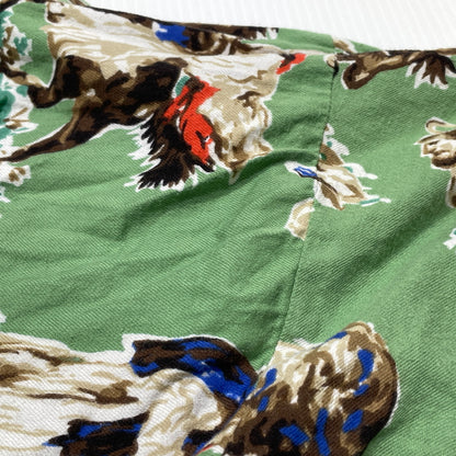 【中古品】【メンズ】 SAINT MICHAEL セント マイケル 21SS PJ HORSE SHIRT SM-S21-0000-003 2021年春夏 パジャマ ホース シャツ 長袖 トップス 142-260929-sa-12-teih サイズ：M カラー：グリーン 万代Net店