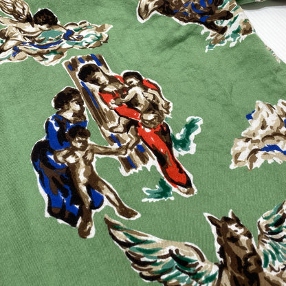 【中古品】【メンズ】 SAINT MICHAEL セント マイケル 21SS PJ HORSE SHIRT SM-S21-0000-003 2021年春夏 パジャマ ホース シャツ 長袖 トップス 142-260929-sa-12-teih サイズ：M カラー：グリーン 万代Net店