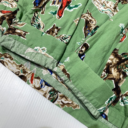 【中古品】【メンズ】 SAINT MICHAEL セント マイケル 21SS PJ HORSE SHIRT SM-S21-0000-003 2021年春夏 パジャマ ホース シャツ 長袖 トップス 142-260929-sa-12-teih サイズ：M カラー：グリーン 万代Net店