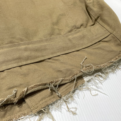 【中古品】【メンズ】 DOUBLET ダブレット 20SS HEAVY TWILL CUT OFF JACKET 2020年春夏 ヘビーツイル カットオフ ジャケット アウター 140-260929-sa-10-teih サイズ：S カラー：ベージュ 万代Net店