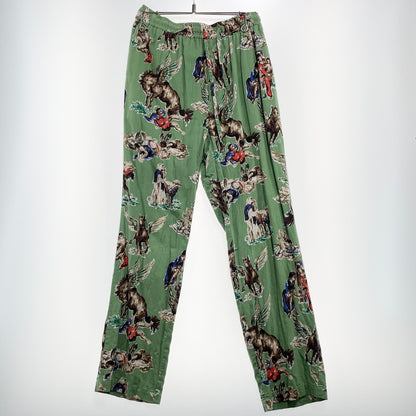 【中古品】【メンズ】 SAINT MICHAEL セントマイケル 21SS PJ HORSE PANTS SM-S21-0000-034 2021年春夏 パジャマ ホース パンツ ボトムス 153-260929-sa-11-teih サイズ：M カラー：グリーン 万代Net店