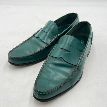 【中古品】【メンズ】 PRADA プラダ CORDVAN ABETE LOAFER 2D0080 コードバン アベテ ローファー 靴 シューズ 183-260926-yo-02-teih サイズ：7 1/2 カラー：グリーン 万代Net店