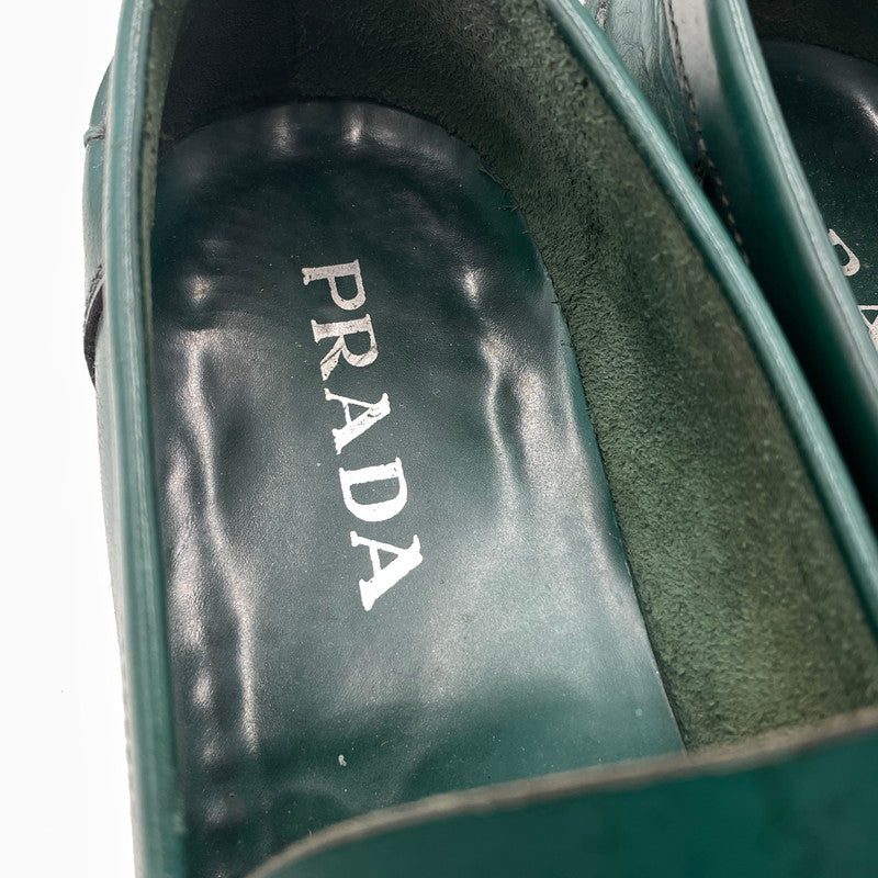 【中古品】【メンズ】 PRADA プラダ CORDVAN ABETE LOAFER 2D0080 コードバン アベテ ローファー 靴 シューズ 183-260926-yo-02-teih サイズ：7 1/2 カラー：グリーン 万代Net店
