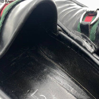 【現状渡し品】【メンズ】 GUCCI グッチ 11002 スクエアトゥ シェリーライン ホースビット ローファー 靴 シューズ 183-260926-yo-01-teih サイズ：42E カラー：ブラック 万代Net店